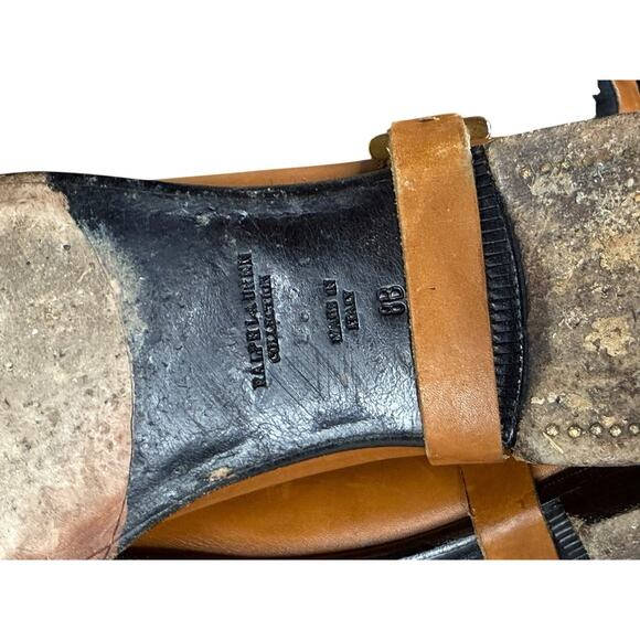 Ralph Lauren Black and Brown Over the Knee Boots - Picture 10 of 12